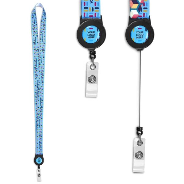 Altitude Sample Retractable Badge Reel Single-Sided Sublimation Satin Lanyard - Image 2