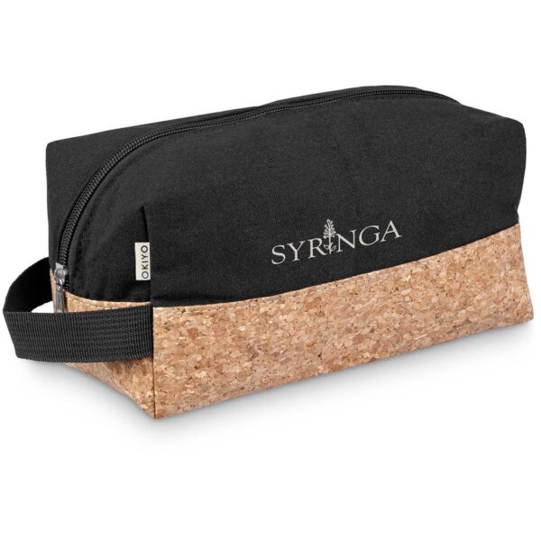 Okiyo Koruku Cork & Cotton Toiletry Bag - Image 2