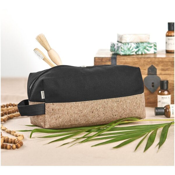 Okiyo Koruku Cork & Cotton Toiletry Bag - Image 5