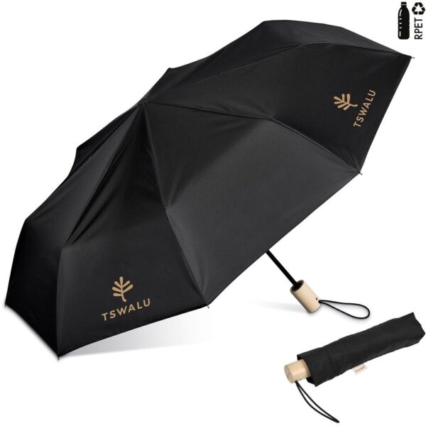 Okiyo Ameno Recycled PET Auto-Open Compact Umbrella - Image 2