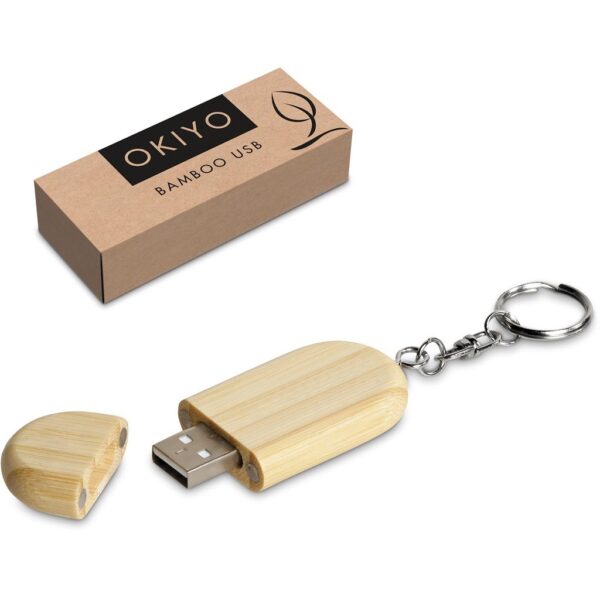 Okiyo Benkyou Bamboo Flash Drive Keyholder - 8GB - Image 6