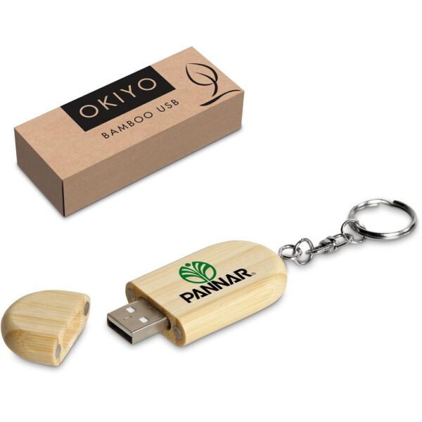 Okiyo Benkyou Bamboo Flash Drive Keyholder - 8GB - Image 5