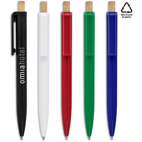 Altitude Tickit Recycled Plastic & Bamboo Ball Pen - Image 2