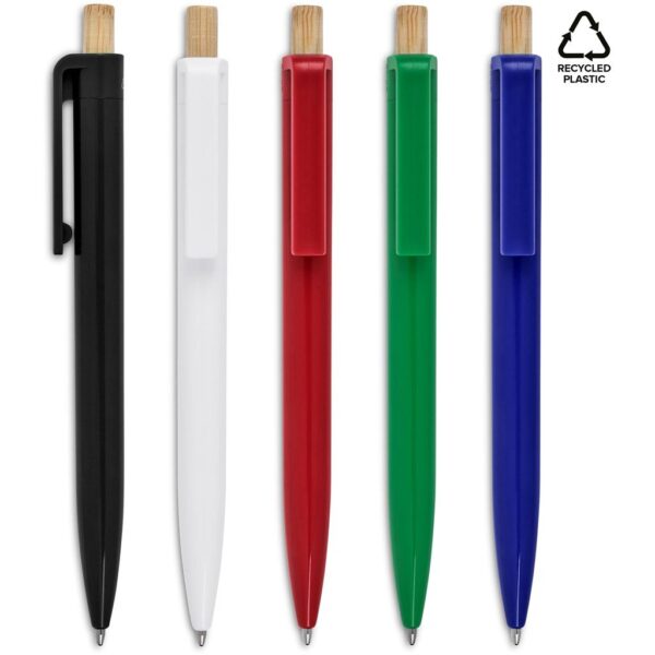 Altitude Tickit Recycled Plastic & Bamboo Ball Pen - Image 3