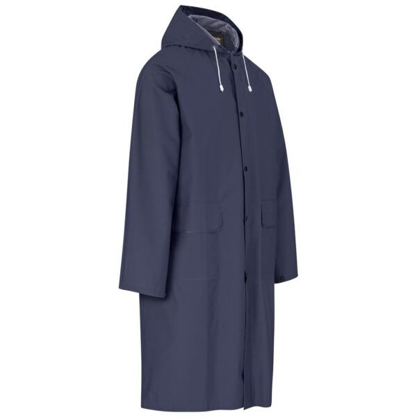 Light Duty Storm Rubberised Polyester/PVC Raincoat - Navy - Image 4
