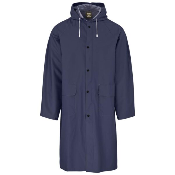 Light Duty Storm Rubberised Polyester/PVC Raincoat - Navy - Image 2
