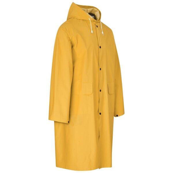 Light Duty Storm Rubberised Polyester/PVC Raincoat - Yellow - Image 4