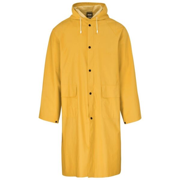 Light Duty Storm Rubberised Polyester/PVC Raincoat - Yellow - Image 2