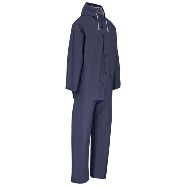 Light Hurricane Rubberised Polyester/PVC Rainsuit - Navy - Image 4