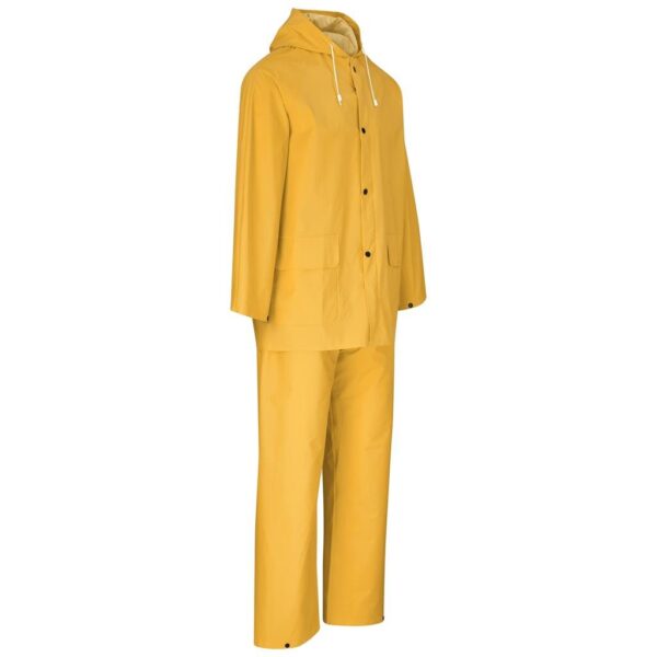 Light Hurricane Rubberised Polyester/PVC Rainsuit - Yellow - Image 3