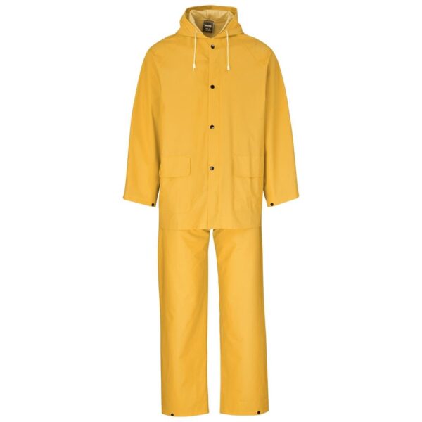Light Hurricane Rubberised Polyester/PVC Rainsuit - Yellow - Image 2