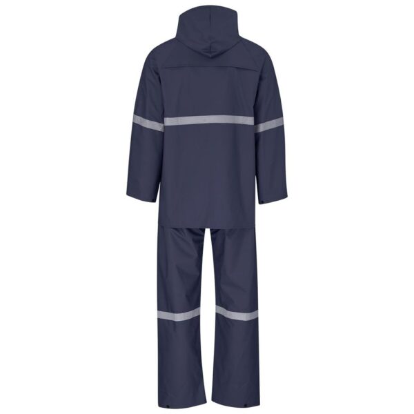 Light Duty Tornado  Hi-Viz Reflective  Rubberised Rainsuit - Navy - Image 3