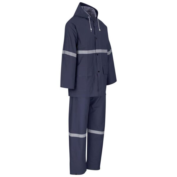 Light Duty Tornado  Hi-Viz Reflective  Rubberised Rainsuit - Navy - Image 4