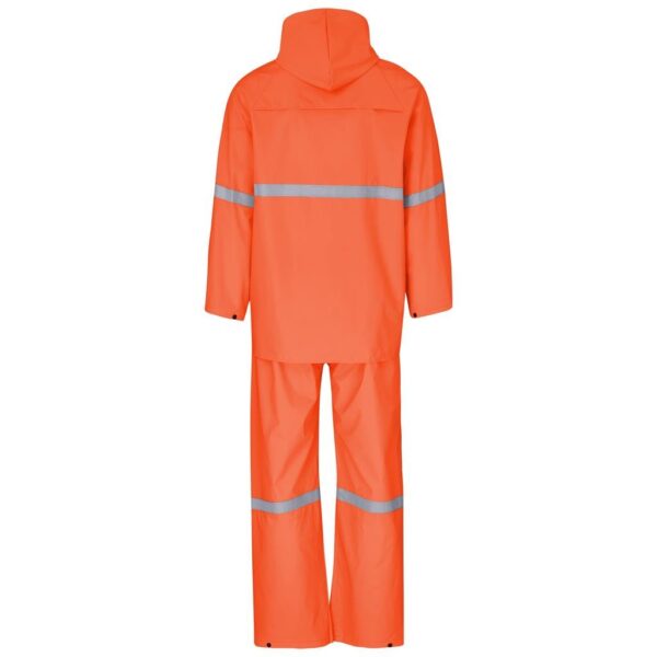 Light Duty Tornado  Hi-Viz Reflective  Rubberised Rainsuit - Orange - Image 3