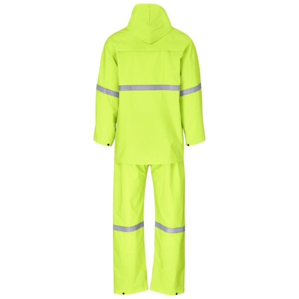 Light Duty Tornado  Hi-Viz Reflective  Rubberised Rainsuit - Yellow - Image 4