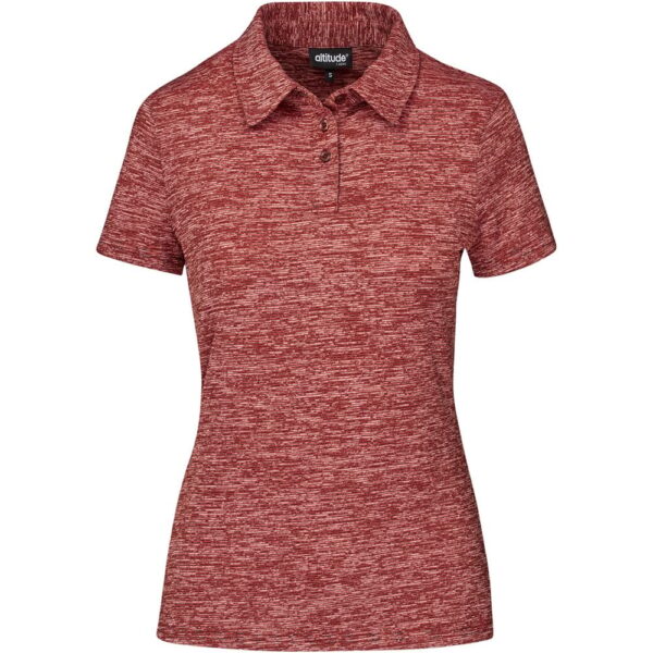 Ladies Echo Golf Shirt - Red - Image 2