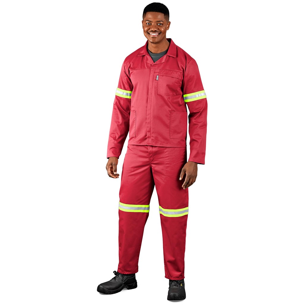 Trade Polycotton Conti Suit - Reflective Arms, Legs & Back - Yellow Tape - Image 4