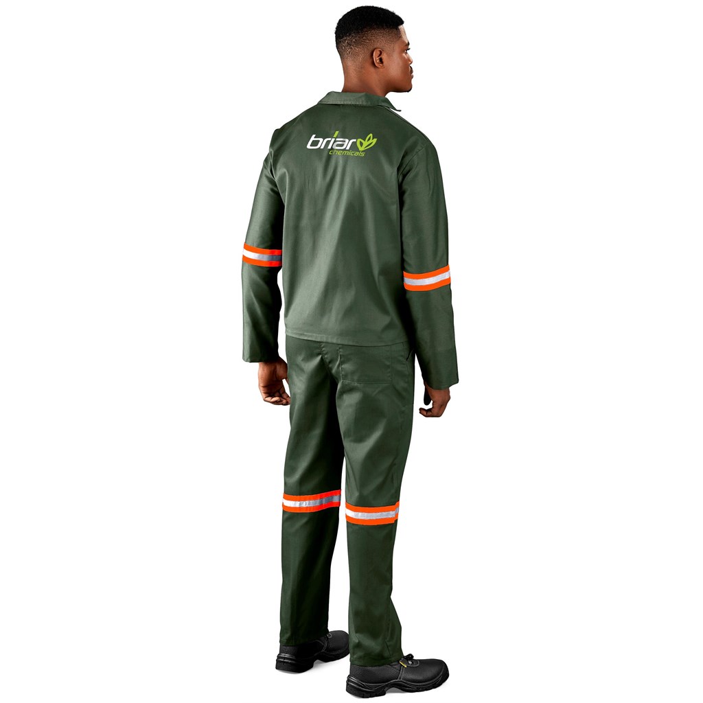 Acid Resistant Polycotton Conti Suit - Reflective Arm & Legs - Orange Tape - Image 4