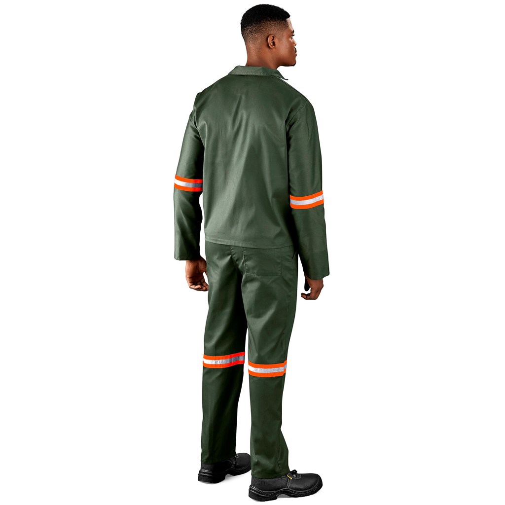 Acid Resistant Polycotton Conti Suit - Reflective Arm & Legs - Orange Tape - Image 3