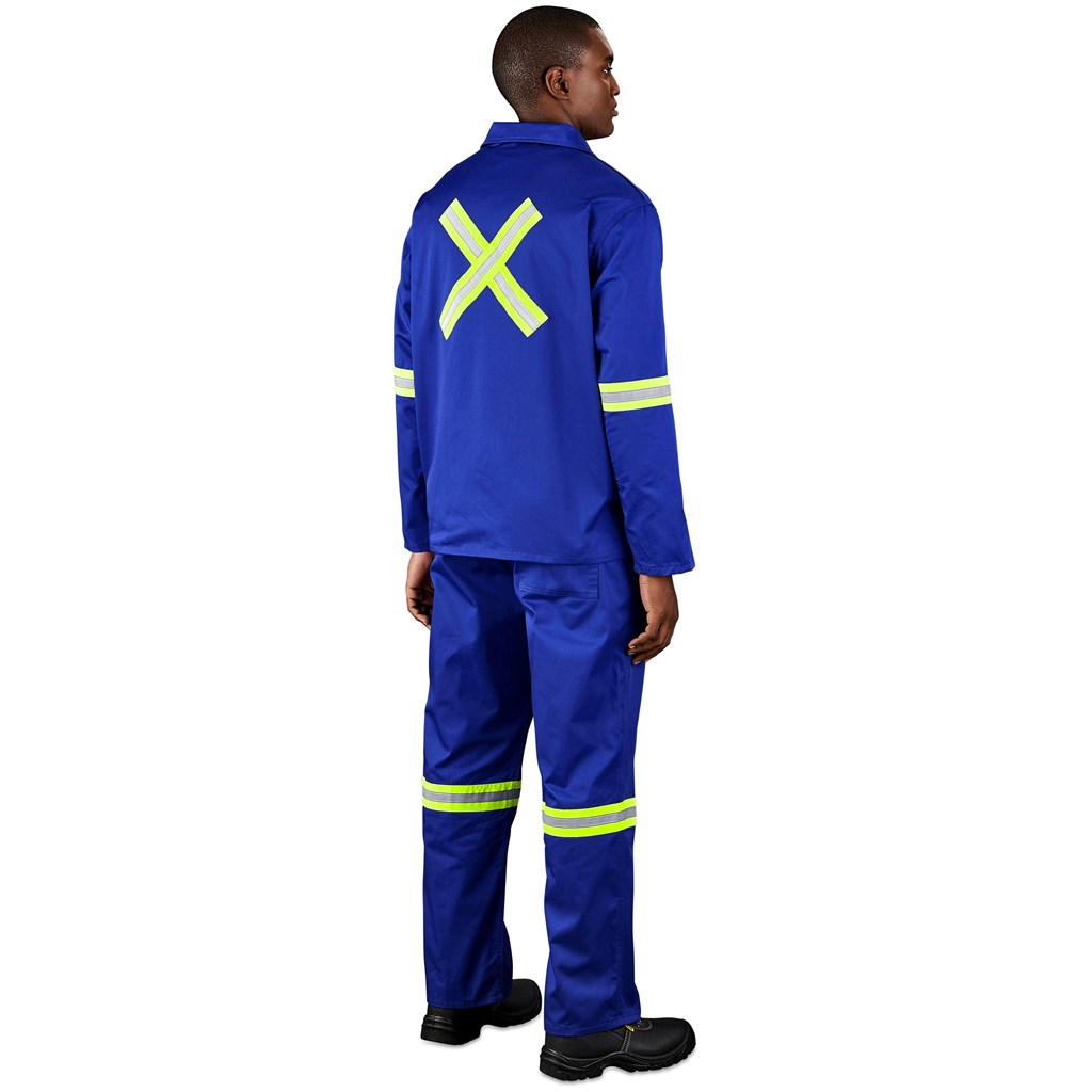 Site Premium Polycotton Jacket - Reflective Arms & Back - Yellow Tape - Image 3