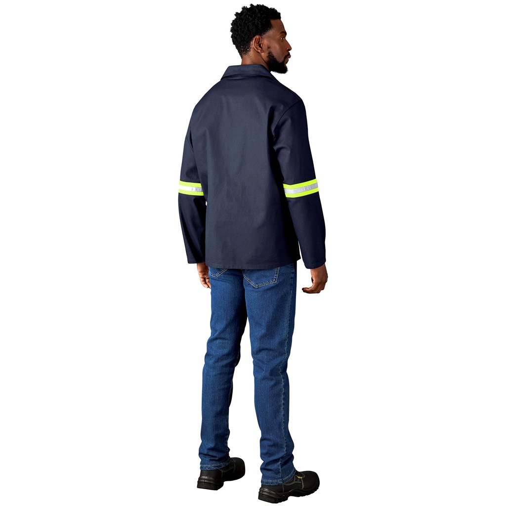 Artisan Premium 100% Cotton Jacket - Reflective Arms - Yellow Tape - Image 8