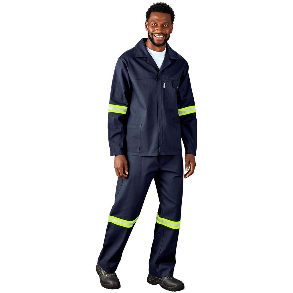 Artisan Premium 100% Cotton Jacket - Reflective Arms - Yellow Tape - Image 6