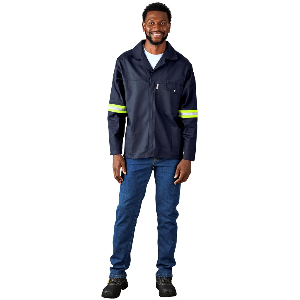 Artisan Premium 100% Cotton Jacket - Reflective Arms - Yellow Tape - Image 14
