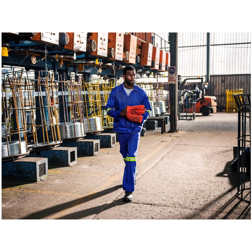 Artisan Premium 100% Cotton Jacket - Reflective Arms - Yellow Tape - Image 11