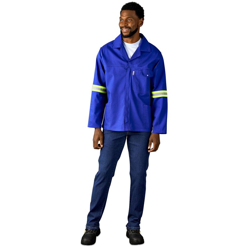 Artisan Premium 100% Cotton Jacket - Reflective Arms - Yellow Tape - Image 5