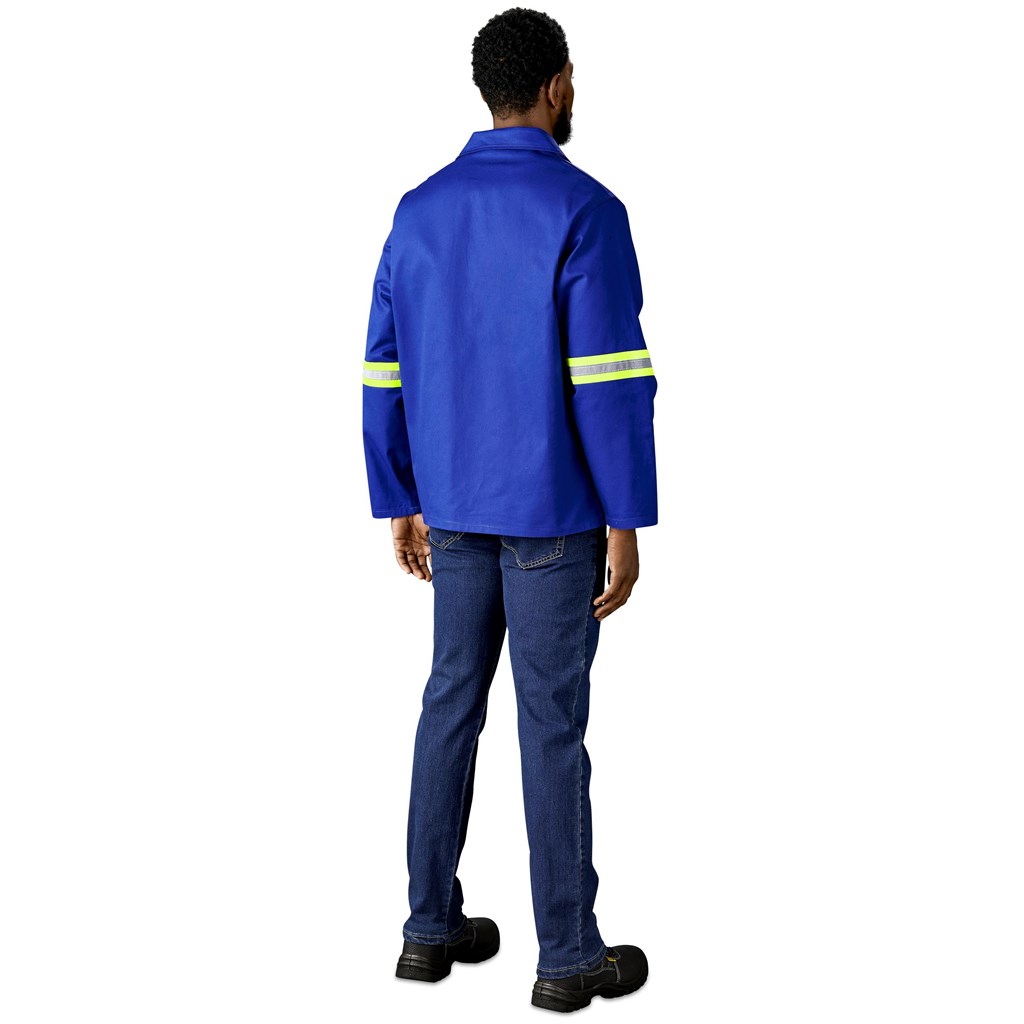 Artisan Premium 100% Cotton Jacket - Reflective Arms - Yellow Tape - Image 3