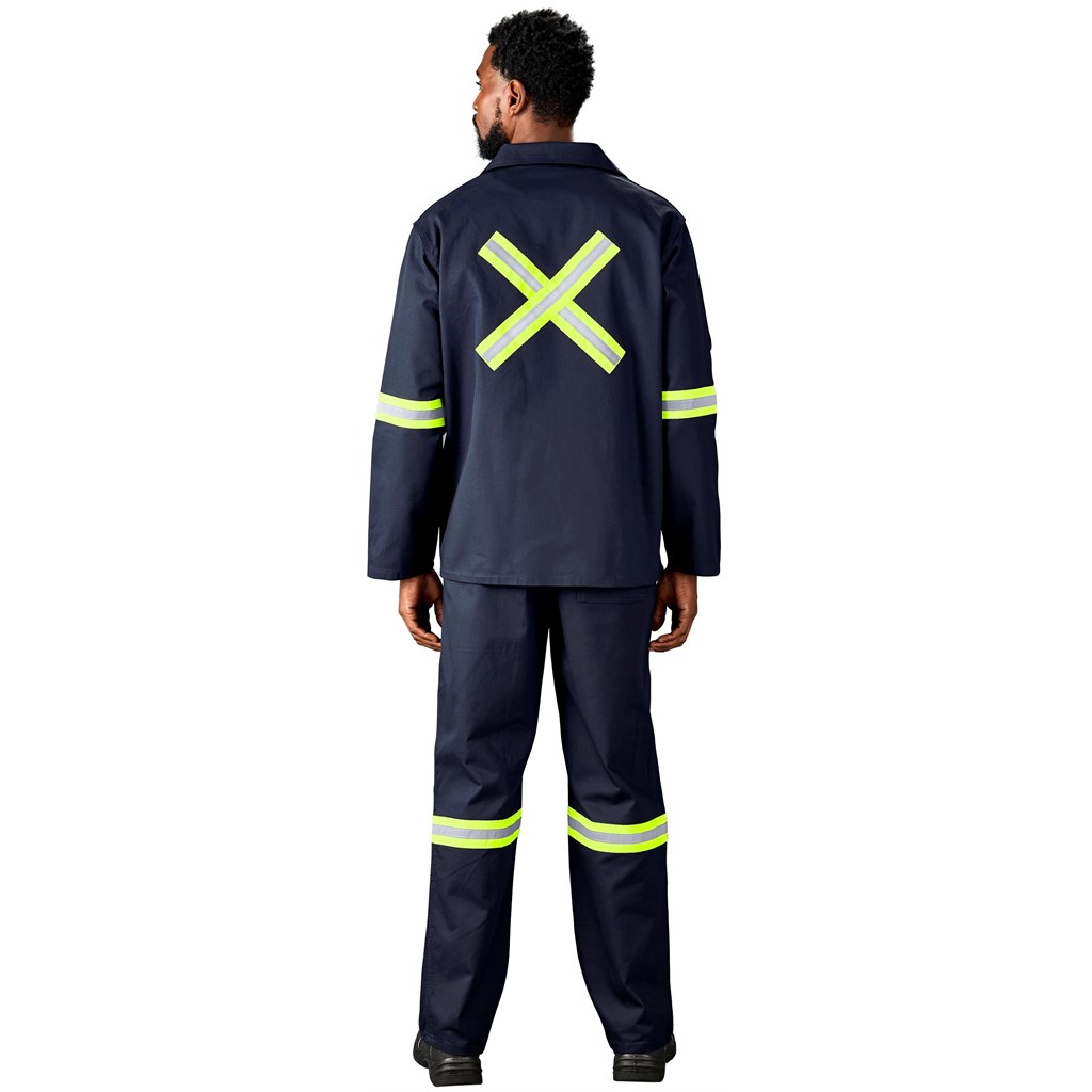 Artisan Premium 100% Cotton Jacket - Reflective Arms & Back - Yellow Tape - Image 18