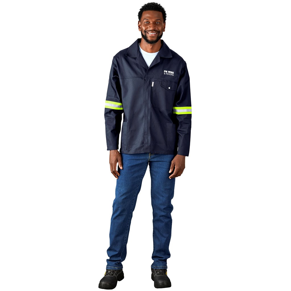 Artisan Premium 100% Cotton Jacket - Reflective Arms & Back - Yellow Tape - Image 2