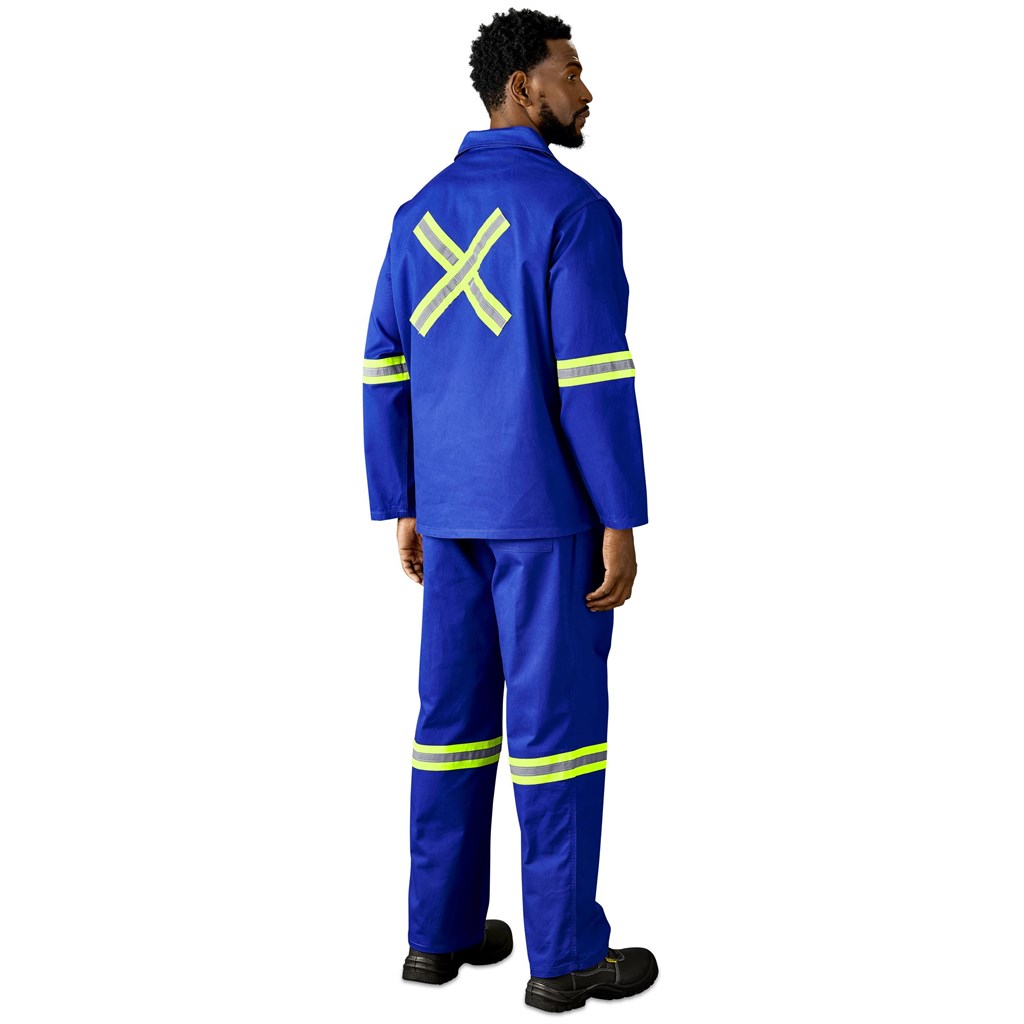 Artisan Premium 100% Cotton Jacket - Reflective Arms & Back - Yellow Tape - Image 5