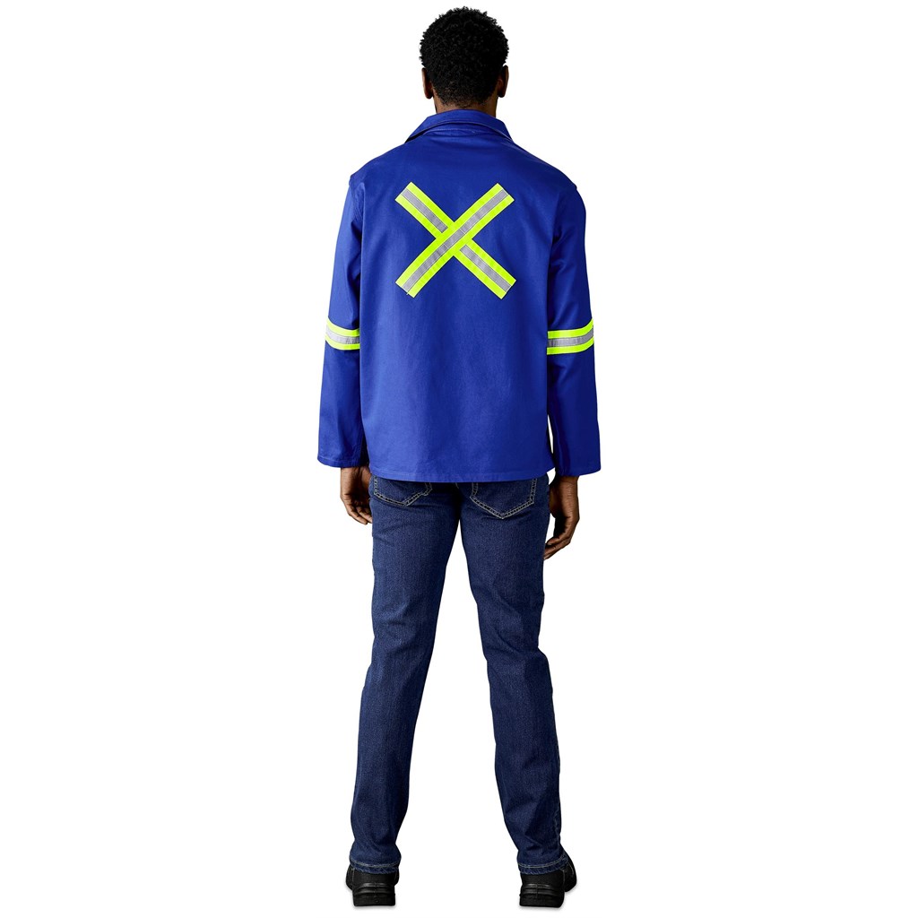Artisan Premium 100% Cotton Jacket - Reflective Arms & Back - Yellow Tape - Image 16