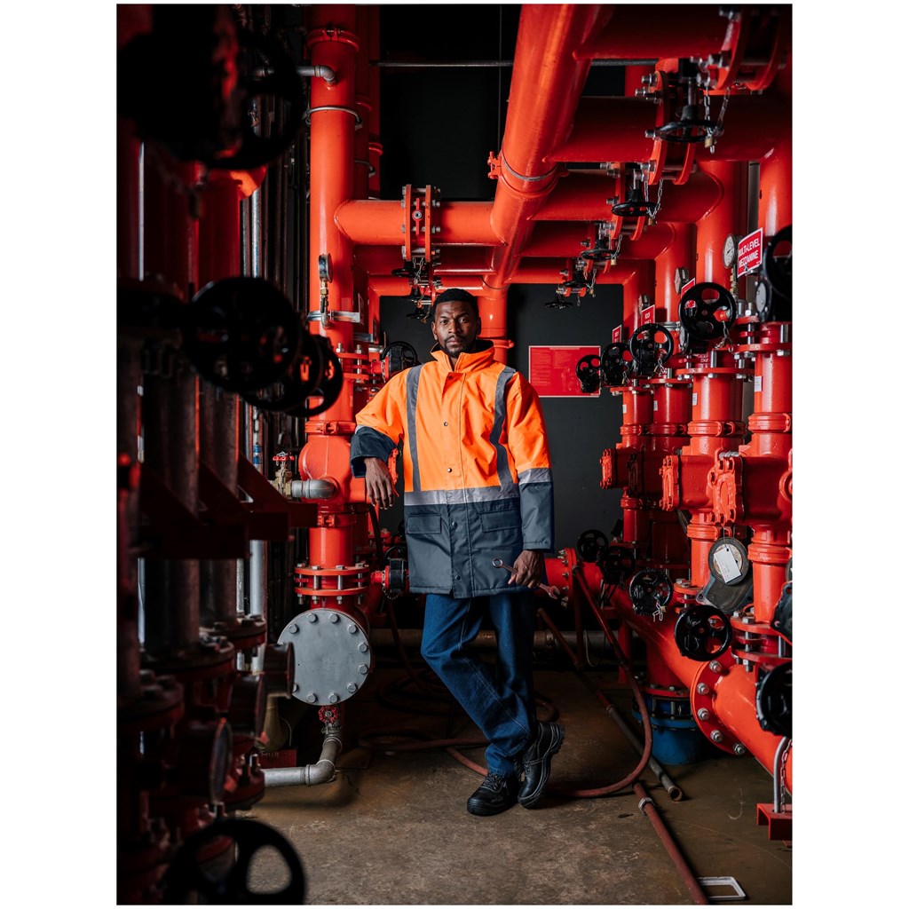 Hazard Padded Two-Tone Hi-Viz Reflective Jacket - Image 8