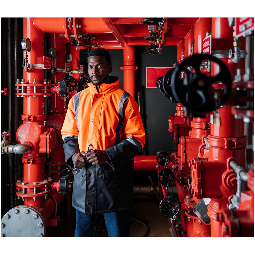 Hazard Padded Two-Tone Hi-Viz Reflective Jacket - Image 6