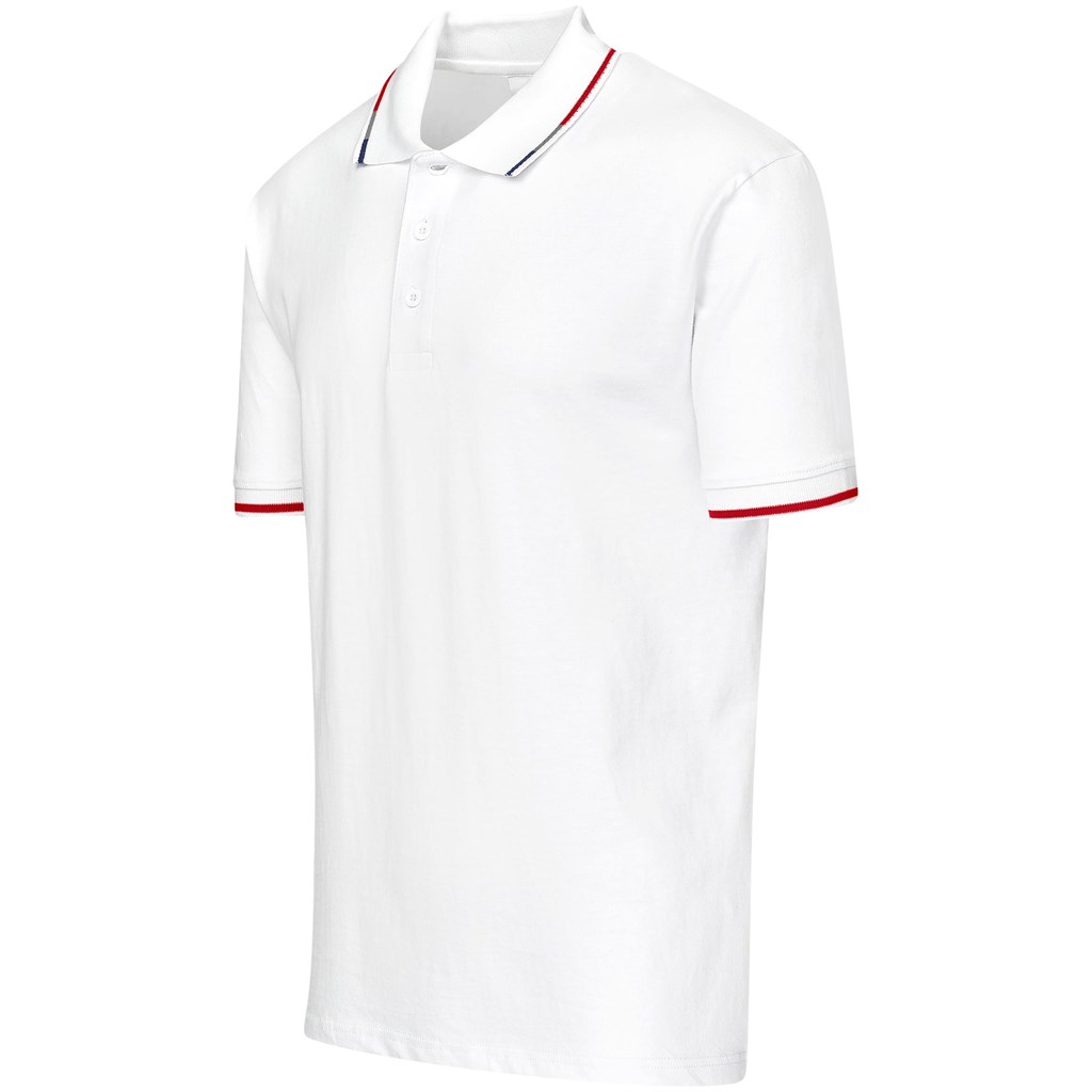 Mens Ash Golf Shirt - White - Image 4