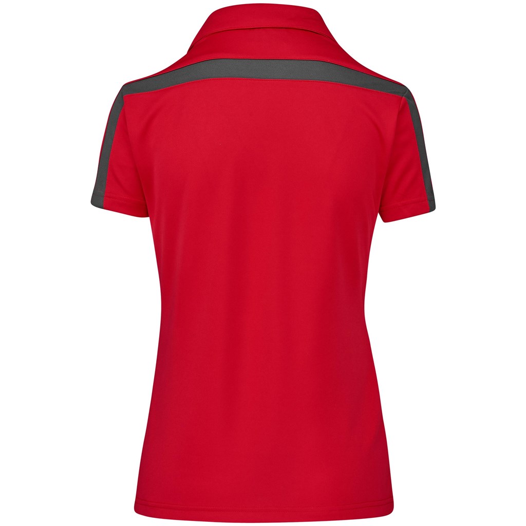 Ladies Nautilus Golf Shirt - Red - Image 3