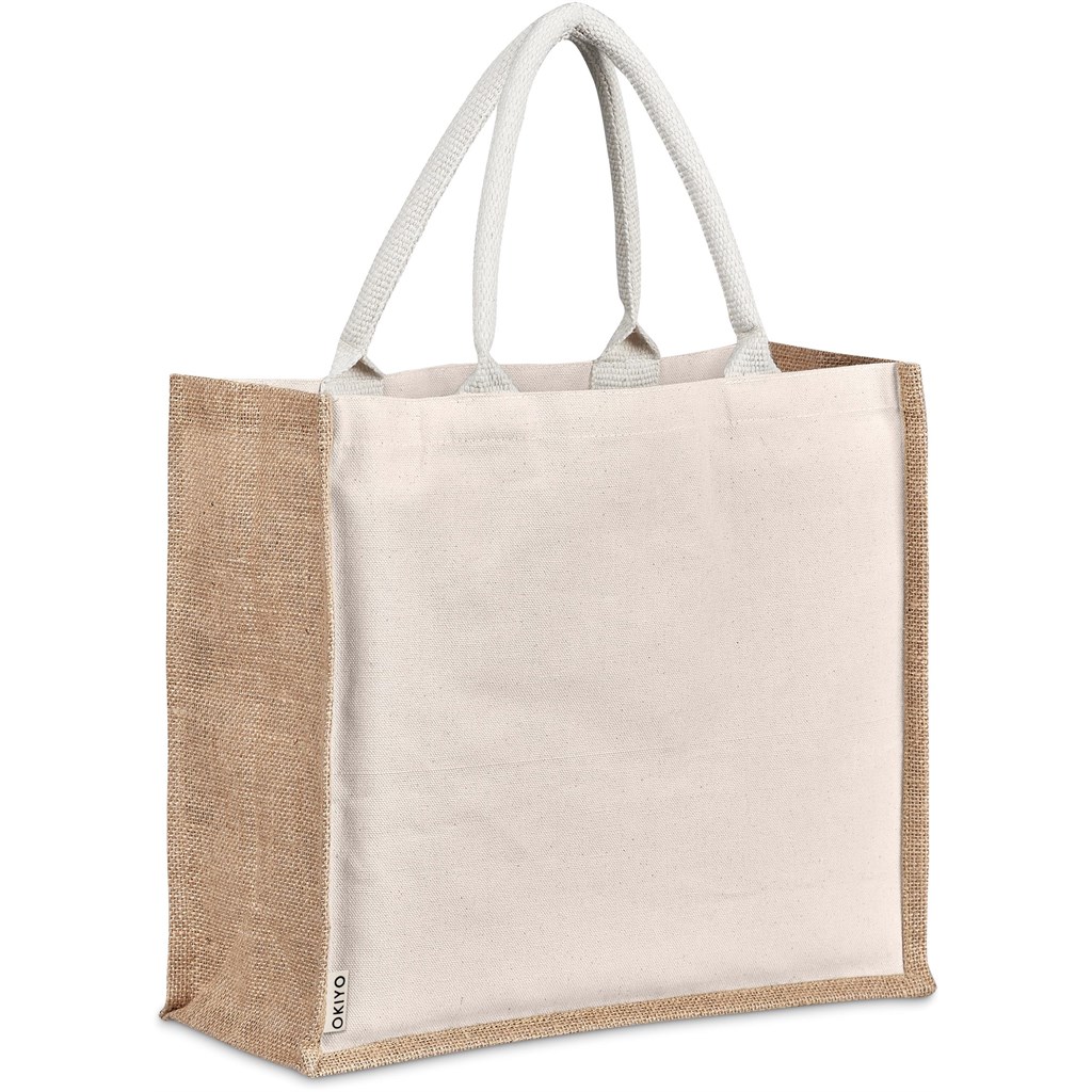 Okiyo Chinsai Maxi Jute & Cotton Tote - Image 2