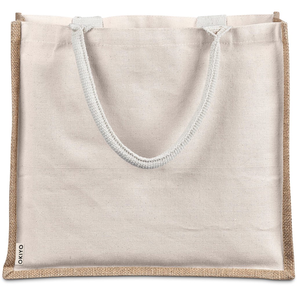 Okiyo Chinsai Maxi Jute & Cotton Tote - Image 6