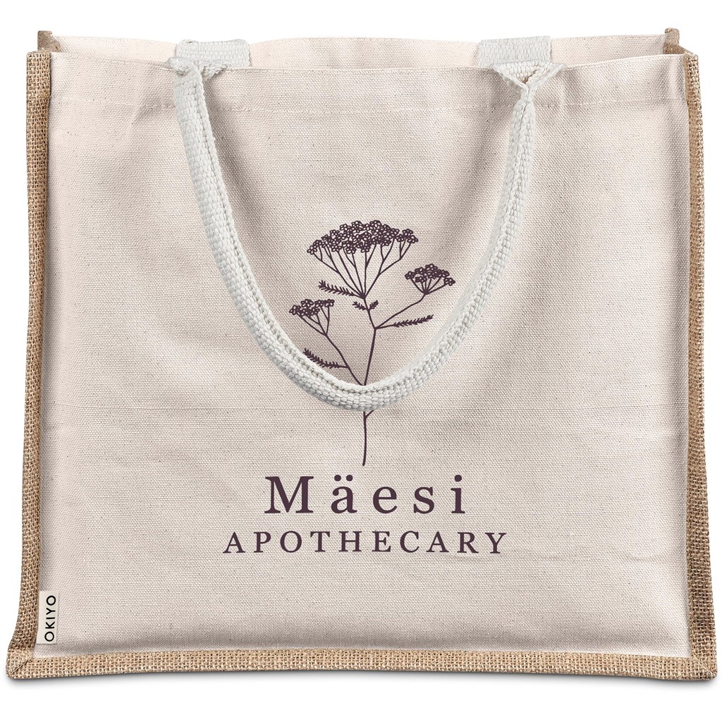 Okiyo Chinsai Maxi Jute & Cotton Tote - Image 5