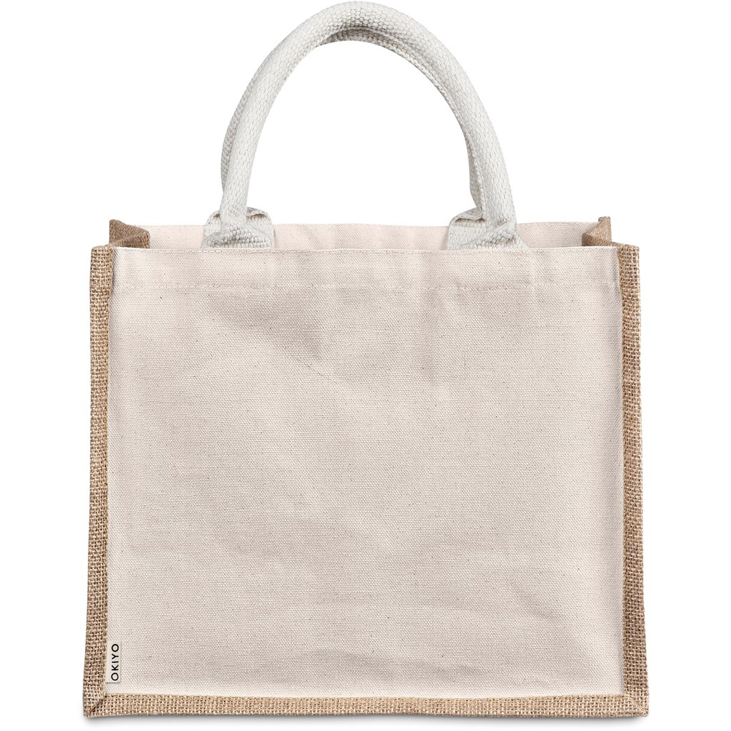 Okiyo Chinsai Midi Jute & Cotton Tote - Image 5