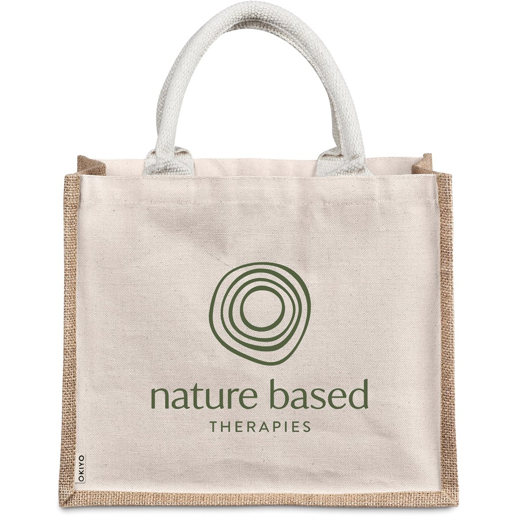 Okiyo Chinsai Midi Jute & Cotton Tote - Image 11