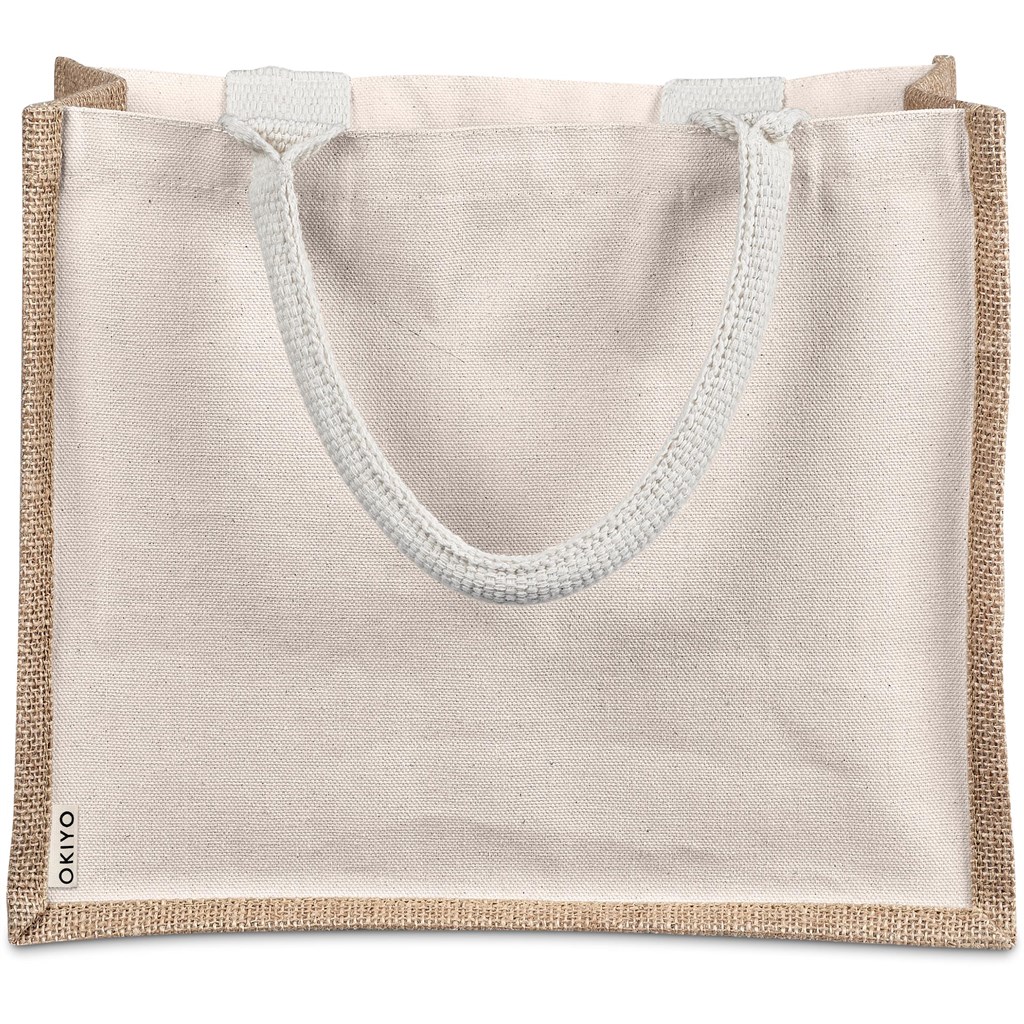 Okiyo Chinsai Midi Jute & Cotton Tote - Image 2