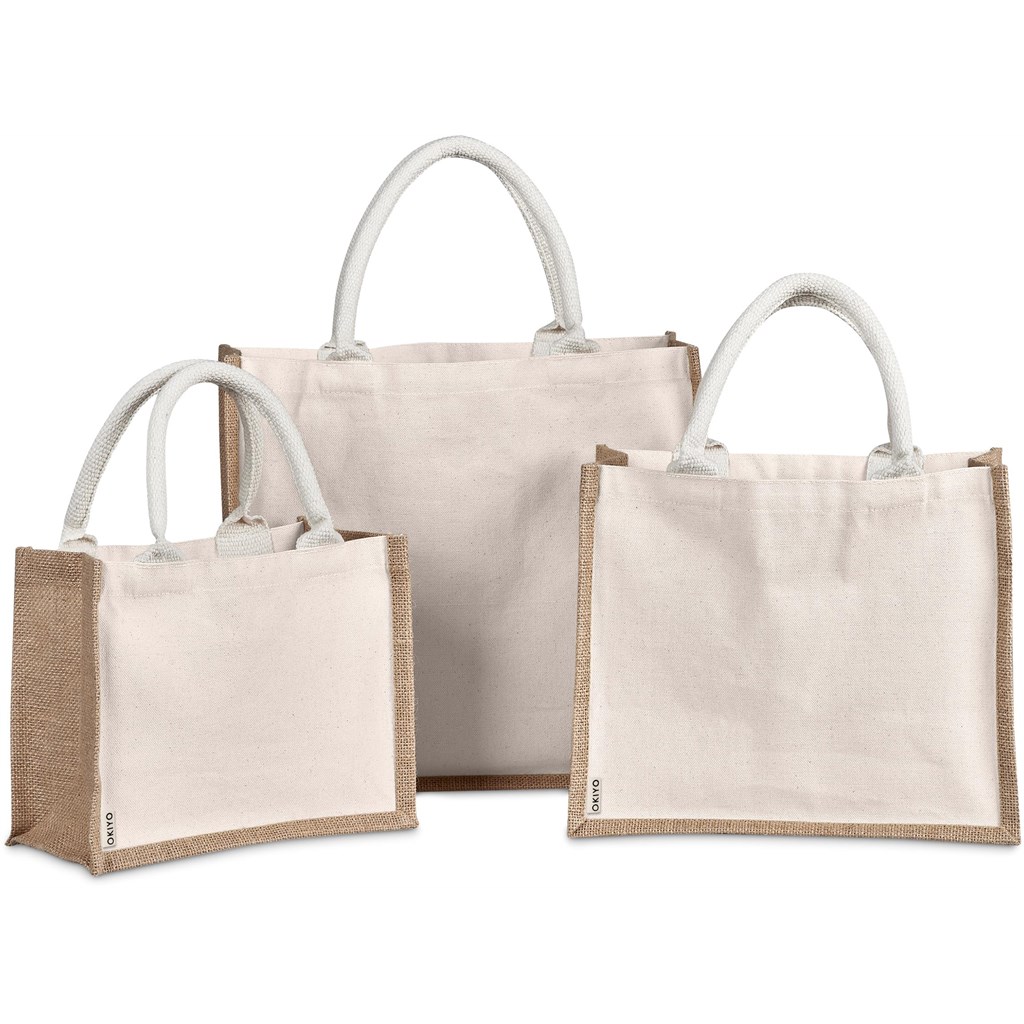 Okiyo Chinsai Midi Jute & Cotton Tote - Image 8