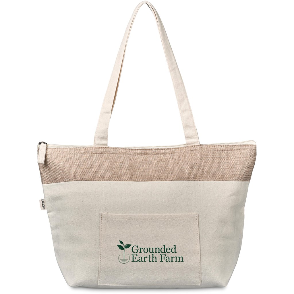 Okiyo Arshi Cotton & Jute 12 Can Lunch Cooler - Image 3