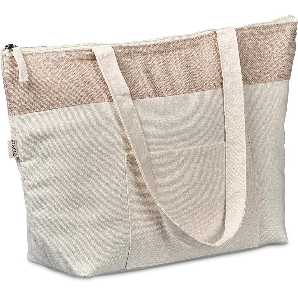 Okiyo Arshi Cotton & Jute 12 Can Lunch Cooler - Image 4
