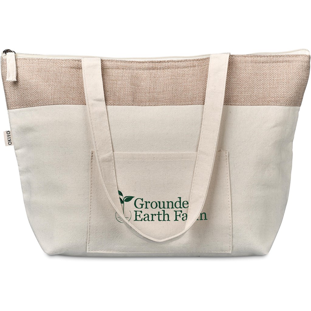 Okiyo Arshi Cotton & Jute 12 Can Lunch Cooler - Image 8