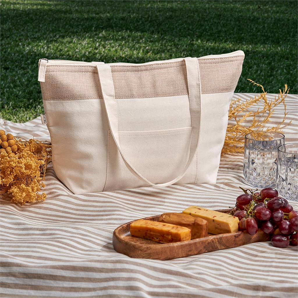 Okiyo Arshi Cotton & Jute 12 Can Lunch Cooler - Image 7