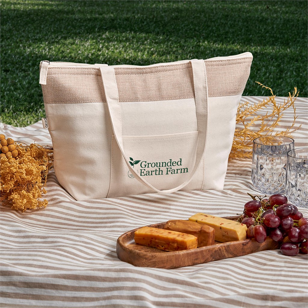 Okiyo Arshi Cotton & Jute 12 Can Lunch Cooler - Image 12